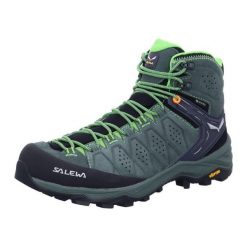 Buty trekkingowe męskie Salewa MS Alp 2 Mid Gtx. Zielone buty zimowe męskie Salewa, bez wzorów, z materiału, za kostkę, bez obcasa, bez zapięcia. Za 973.63 zł.