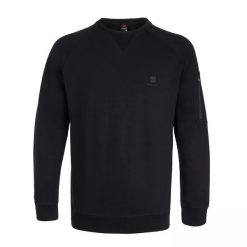 Bluza turystyczna bez kaptura Męska Campus. Czarne bluzy męskie Campus, m, bez wzorów, sportowe, bez ramiączek, bez kaptura. Za 164.99 zł.