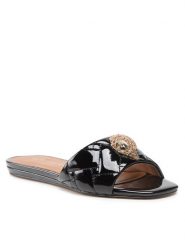 Kurt Geiger Klapki Kensington Flat 8496100309 Czarny. Czarne klapki damskie Kurt Geiger, bez wzorów, ze skóry, bez obcasa, bez zapięcia. Za 589.99 zł.