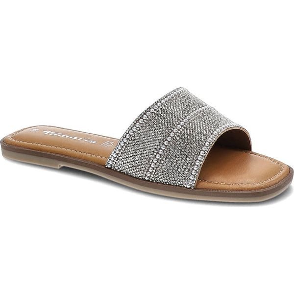 Białe Klapki Tamaris Eleganckie Buty Damskie Na Lato. Białe klapki damskie Tamaris, na lato, bez wzorów, eleganckie, bez obcasa, na płaskiej podeszwie, bez zapięcia. Za 169.00 zł.