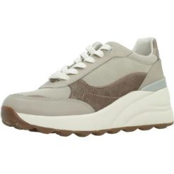 Buty GEOX D65WAB 02285 Beżowy. Brązowe obuwie trekkingowe damskie Geox, z syntetyku, bez zapięcia. Za 598.99 zł.