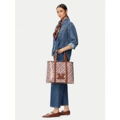 Torebka Max Mara Beachwear. Brązowe shopperki damskie Max Mara Beachwear, bez wzorów, bez dodatków. Za 944.99 zł.