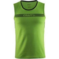 Męska sportowa koszulka bez rękawów Craft Pulse Jersey Shout Green. Zielone koszulki sportowe męskie Craft, m, bez wzorów, z jersey, bez ramiączek, rowerowe. Za 73.68 zł.