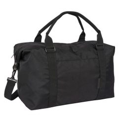 Elegancka torba podróżna klasy premium Barcelony. Czarne torby podróżne damskie REAL MADRID, bez wzorów. W wyprzedaży za 278.43 zł.