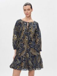 Lauren Ralph Lauren Sukienka codzienna 250926408001 Granatowy Regular Fit. Niebieskie sukienki damskie Lauren Ralph Lauren, na co dzień, bez wzorów, z bawełny, bez kołnierzyka, bez ramiączek, proste. Za 759.99 zł.
