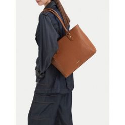 Torebka Lasocki. Brązowe shopperki damskie Lasocki, bez wzorów, bez dodatków. Za 219.99 zł.
