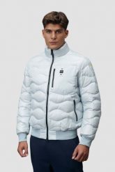 BLAUER Błękitna męska kurtka Daniel Short Jackets. Niebieskie kurtki męskie Blauer USA, l, bez wzorów, z materiału, bez kaptura. W wyprzedaży za 809.99 zł.