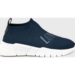 Love Moschino - Buty. Niebieskie obuwie sportowe damskie Love Moschino, bez wzorów, z materiału, z okrągłym noskiem, bez zapięcia, Adidas Advantage. W wyprzedaży za 579.90 zł.