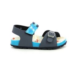Sandales Sandales Kickers SOSTREET Bleu Kickers. Niebieskie buty zimowe męskie Kickers, bez wzorów, bez obcasa, bez zapięcia. W wyprzedaży za 251.60 zł.