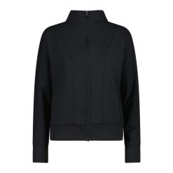 Kurtka damska z zamkiem i wysokim kołnierzem CMP. Czarne kurtki sportowe damskie CMP, bez wzorów, bez ramiączek, bez kaptura, trekkingowe. Za 290.50 zł.