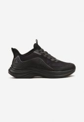 Czarne Buty Sportowe Sneakersy Ozdobione Tłoczonym Wzorem Axevia. Czarne buty sportowe męskie Born2be, bez wzorów, z dresówki, bez zapięcia. Za 99.99 zł.
