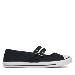 Baleriny Converse. Czarne balerinki damskie Converse, bez wzorów, retro, bez obcasa, bez zapięcia. Za 229.99 zł.