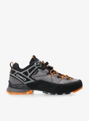 Buty podejściowe damskie AKU Rock DFS II GTX. Szare obuwie trekkingowe damskie Aku, z gore-texu, bez zapięcia. Za 845.89 zł.
