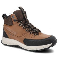 Trekkingi unisex Big Star, skóra ekologiczna połączona z materiałem amortyzowana podeszwa oraz wzmocniony nosek, brązowe, II274453. Brązowe obuwie trekkingowe damskie BIG STAR, ze skóry ekologicznej, bez zapięcia. Za 179.00 zł.