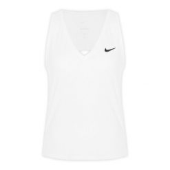 Tank top tenisowy damski Nike Court Dri-Fit Victory Tank. Białe topy damskie Nike, m, bez wzorów, bez kołnierzyka, bez ramiączek. Za 189.99 zł.