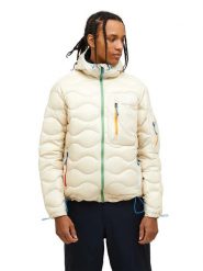 Kurtka Peak Performance puchowa męska Helium Utility Down Hood beżowa - XL. Brązowe kurtki męskie Peak Performance, l, bez wzorów, z materiału, eleganckie, bez kaptura. Za 1,189.00 zł.