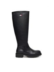 Tommy Jeans Kozaki Tjw Stretchy Long Shaft Boot EN0EN02828 Czarny. Czarne kozaki damskie Tommy Jeans, bez wzorów, z jeansu, bez obcasa, na płaskiej podeszwie, bez zapięcia. Za 629.99 zł.