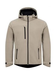 Clique Classic Softshell 2 in 1 Kurtka - Sand. Brązowe kurtki męskie CLIQUE, uniwersalny, bez wzorów, z polaru. Za 374.69 zł.