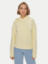Calvin Klein Bluza Micro Logo K20K206631 Żółty Regular Fit. Żółte bluzy damskie Calvin Klein, xxs, bez wzorów, z bawełny, bez ramiączek, bez kaptura. Za 399.99 zł.