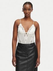 Patrizia Pepe Body 2I0143/A602-W146 Biały. Białe body Patrizia Pepe, bez wzorów, z syntetyku. Za 639.99 zł.