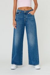 7 FOR ALL MANKIND Granatowe jeansy damskie Zoey Explorer. Niebieskie jeansy damskie 7 for all mankind, bez wzorów, z bawełny. W wyprzedaży za 399.99 zł.