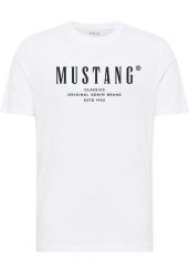 Męski T-Shirt Mustang Style Alex General White 1017998 2045. Białe t-shirty męskie Mustang, m, bez wzorów, bez kołnierzyka, bez ramiączek. Za 79.99 zł.