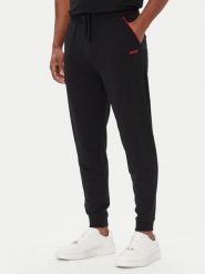 HUGO Spodnie dresowe Noah 50566158 Czarny Regular Fit. Czarne spodnie sportowe męskie Hugo, m, bez wzorów, z bawełny. Za 379.99 zł.