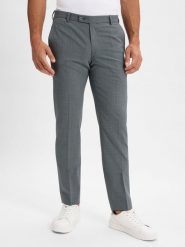 Finshley & Harding spodnie garniturowe z zawartością wełny dziewiczej - Mitch Mężczyźni Modern Fit zielony, 48. Zielone garnitury męskie Finshley & Harding, m, bez wzorów, z wełny, biznesowe. Za 379.95 zł.
