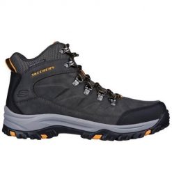 Buty trekkingowe męskie Skechers Relment Daggett. Czarne buty zimowe męskie Skechers, bez wzorów, z gumy, za kostkę, bez obcasa, bez zapięcia. Za 391.00 zł.