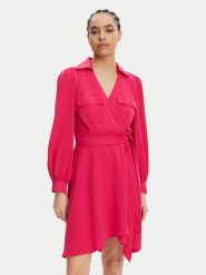 DKNY Sukienka koszulowa DD3K7484 Różowy Regular Fit. Czerwone sukienki damskie DKNY, bez wzorów, z syntetyku, bez kołnierzyka, bez ramiączek, koszulowe. Za 369.99 zł.