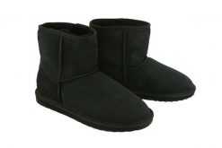 EMU AUSTRALIA W10003 Stinger Mini black, botki damskie. Czarne botki damskie Emu Australia, na zimę, bez wzorów, ze skóry, bez obcasa, bez zapięcia. Za 769.90 zł.