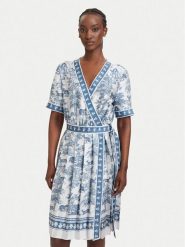 Fracomina Sukienka codzienna FS26SD1010W435K5 Niebieski jasny Regular Fit. Niebieskie sukienki damskie Fracomina, na co dzień, l, bez wzorów, z syntetyku, bez kołnierzyka, bez ramiączek, proste. Za 809.99 zł.