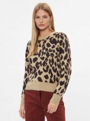 ONLY Sweter 15306972 Beżowy Regular Fit. Brązowe swetry nierozpinane damskie ONLY, m, bez wzorów, z syntetyku, bez kołnierzyka, bez ramiączek. W wyprzedaży za 49.99 zł.
