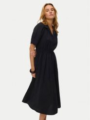 Vero Moda Sukienka koszulowa Rory 10347514 Czarny Regular Fit. Czarne sukienki damskie Vero Moda, xs, bez wzorów, z wiskozy, bez kołnierzyka, bez ramiączek, koszulowe. Za 229.99 zł.