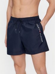 Tommy Hilfiger Szorty kąpielowe UM0UM03258 Granatowy Regular Fit. Niebieskie kąpielówki męskie Tommy Hilfiger, bez wzorów, z syntetyku. Za 149.99 zł.