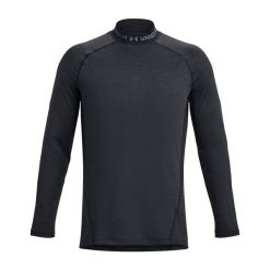 Koszulka męska Under Armour ColdGear Twist Mock. Czarne bluzy męskie Under Armour, m, bez wzorów, sportowe, bez ramiączek, bez kaptura. Za 129.99 zł.