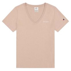 Damska Prążkowana Koszulka. Brązowe bluzki damskie Champion, bez wzorów, prążkowane, sportowe, bez kołnierzyka, bez ramiączek. Za 143.99 zł.