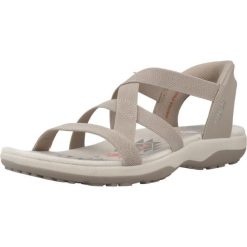 Sandały SKECHERS REGGAE SLIM Brązowy. Brązowe sandały damskie Skechers, bez wzorów, bez obcasa, bez zapięcia. Za 315.00 zł.