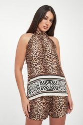 Top damski z motywem zwierzęcym LIU JO. Topy damskie Liu Jo, s, bez wzorów, bez kołnierzyka, bez ramiączek. Za 519.00 zł.