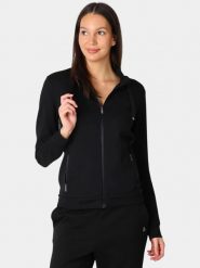 Sweter damski Luhta Erika. Czarne swetry nierozpinane damskie Luhta, m, bez wzorów, z materiału, eleganckie, bez kołnierzyka, bez ramiączek. Za 399.00 zł.