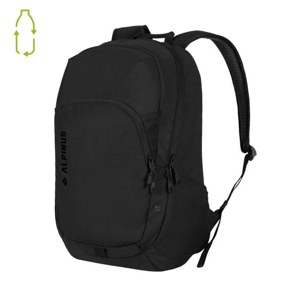 Plecak Alpinus Lyon 22 l materiał PET. Czarne plecaki męskie Alpinus, bez wzorów, z materiału, biznesowe. Za 159.99 zł.