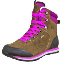 Damskie buty trekkingowe i turystyczne wyściełane wełną. Fioletowe obuwie trekkingowe damskie GUGGEN MOUNTAIN, z wełny, bez zapięcia. W wyprzedaży za 755.99 zł.