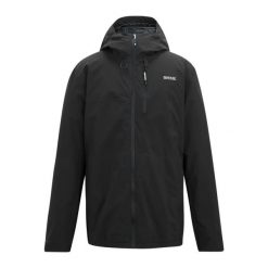 Kurtka wodoodporna Regatta Radler. Czarne kurtki męskie Regatta, bez wzorów, eleganckie, bez kaptura. Za 409.00 zł.