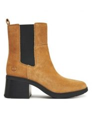 Timberland Botki Bellevaux TB0A424XES41 Brązowy. Brązowe botki damskie Timberland, bez wzorów, ze skóry, bez obcasa, na słupku, bez zapięcia. Za 719.99 zł.