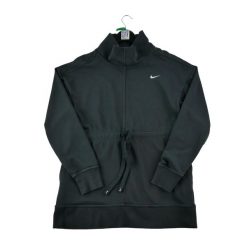 Second life - Damski Sweter Dri-Fit w Kolorze Czarnym - Stan bardzo dobry. Czarne swetry nierozpinane damskie Nike, bez wzorów, sportowe, bez kołnierzyka, bez ramiączek. Za 127.76 zł.