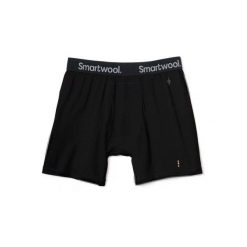 Bokserki Smartwool Merino Boxer Brief. Czarne bokserki męskie Smartwool, bez wzorów. Za 167.99 zł.
