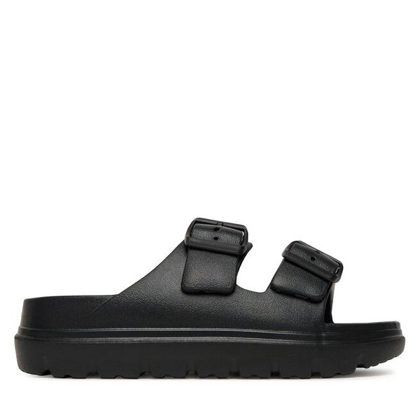 Klapki DeeZee. Czarne klapki damskie DeeZee, bez wzorów, bez obcasa, bez zapięcia. Za 69.99 zł.