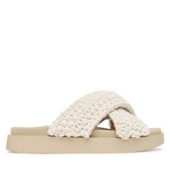 Klapki Inuikii. Białe klapki damskie Inuikii, bez wzorów, bez obcasa, bez zapięcia. Za 859.99 zł.