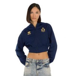 Bluza Errea Naz. Italia Volley Crop Ad Damskie. Niebieskie bluzy damskie ERREA, l, bez wzorów, z materiału, sportowe, bez ramiączek, bez kaptura. Za 381.99 zł.