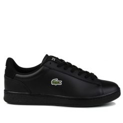 Buty męskie trampki sportowe Lacoste CARNABY SET. Czarne trampki męskie Lacoste, bez wzorów, z gumy, biznesowe, bez zapięcia. Za 378.00 zł.
